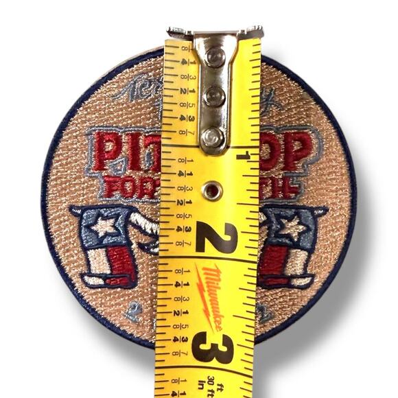 Texas Monthly Pit Stop Embroidered Patch Iron On Long Horn 3 in x 3 in - Picture 4 of 4